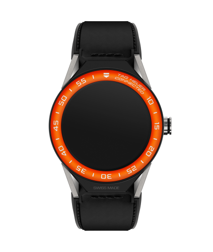 TAG Heuer Carrera Connected Modular 45 Titanium / Orange Aluminum / Black Calf